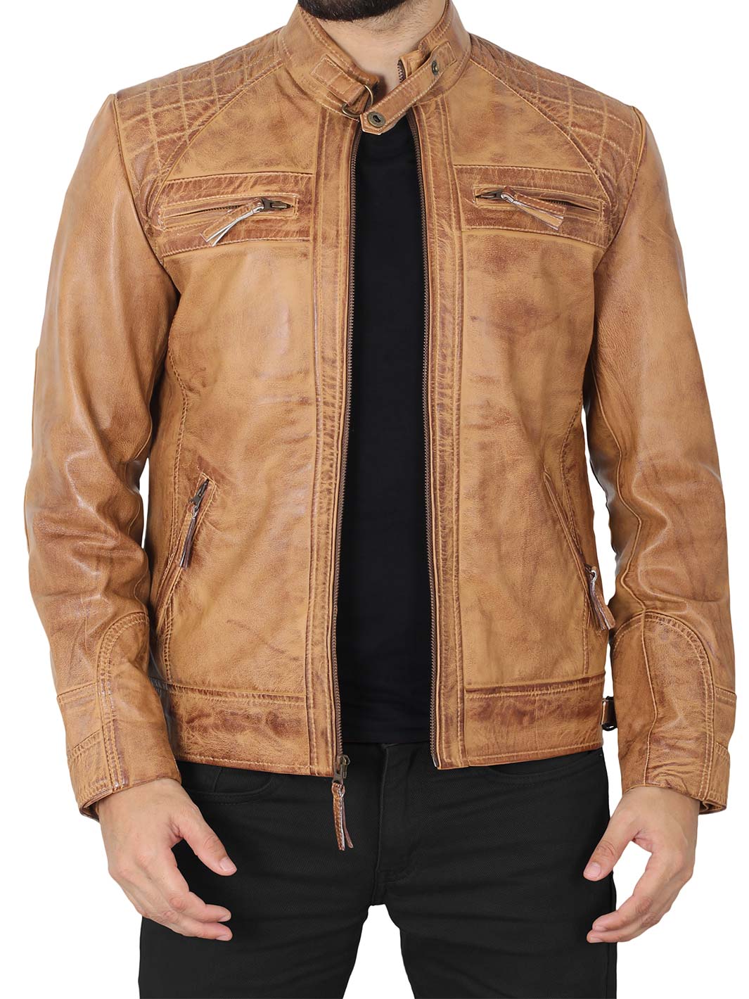 camel motorcycle jacket