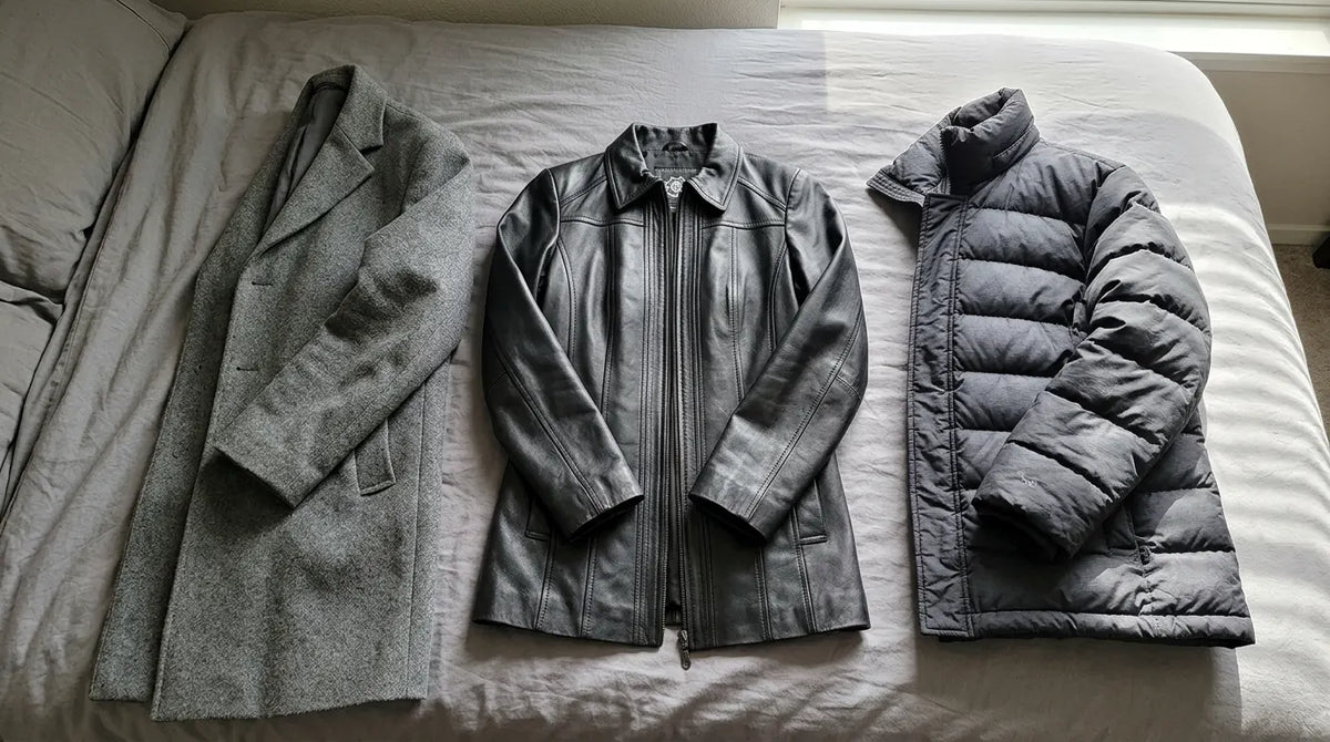 Cyber Monday Coats Leather vs Wool vs Puffer