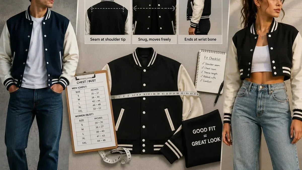 How a Varsity Jacket Should Fit: Size, Cut, and What to Look For