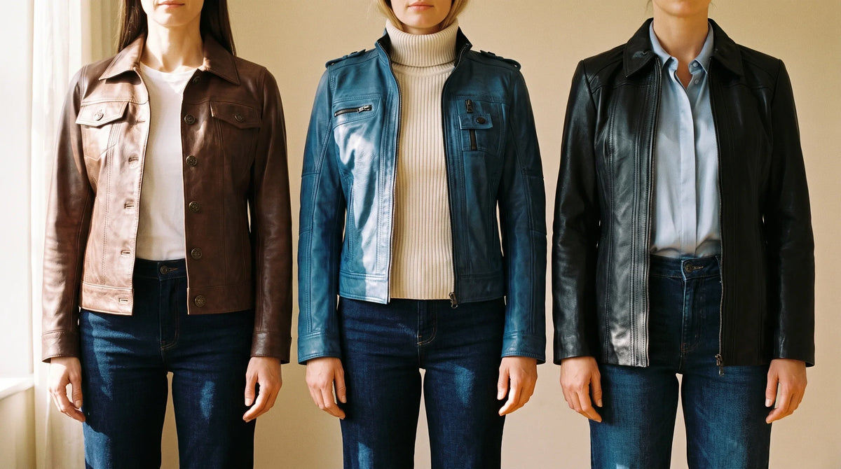 How to layer a leather jacket for women