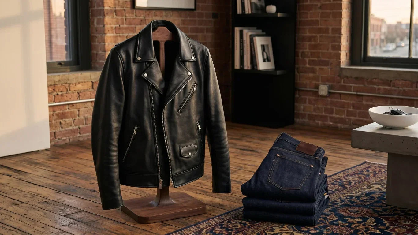 Mixing Leather with Denim