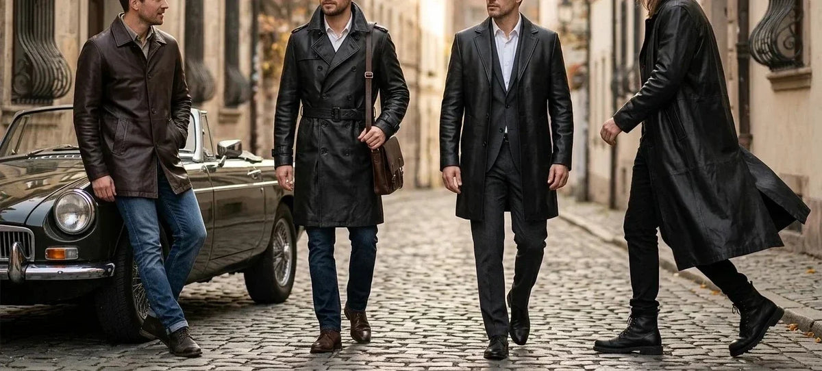 Types of Leather Coats: Car Coat, Trench, Overcoat and Duster