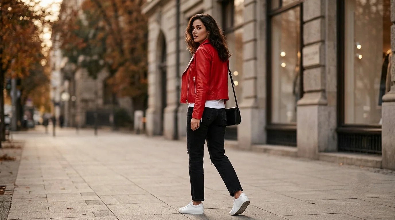 Women's Red Leather Jackets