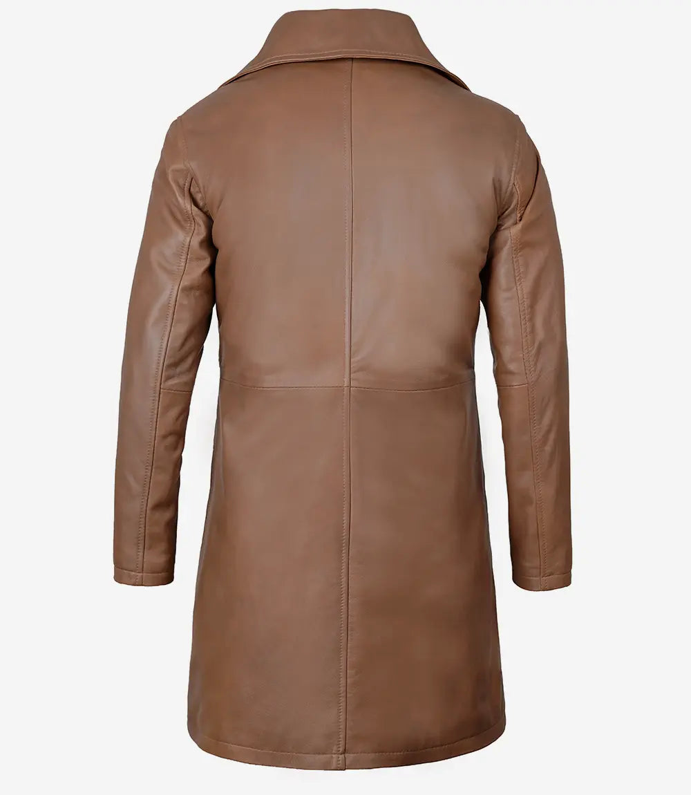 Mens Brown Leather Car Coat | Classic and Refined – Decrum