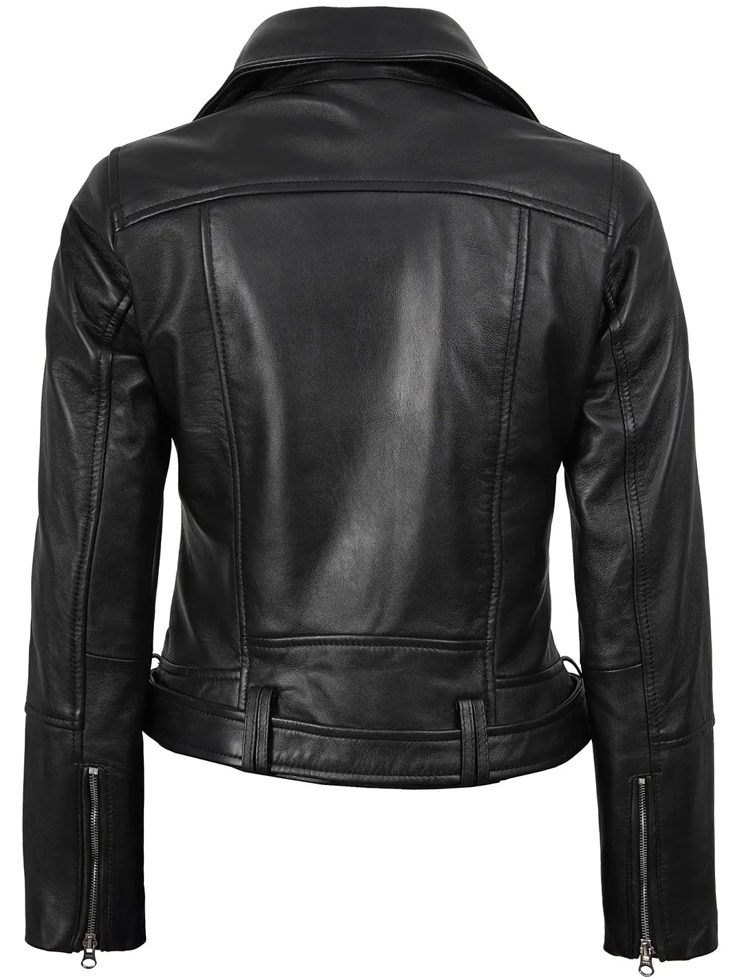 Assymetrical Womens Black Biker Jacket