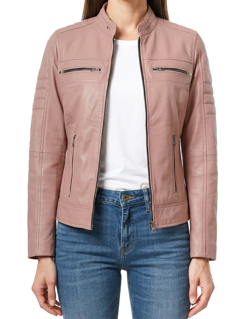 Austin-Womens-Pink-Cafe-Racer-Style-Leather-Jacket