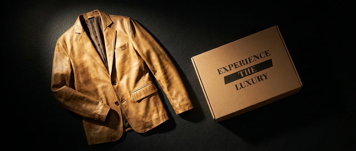 Real leather jacket and Decrum gift box for Black Friday