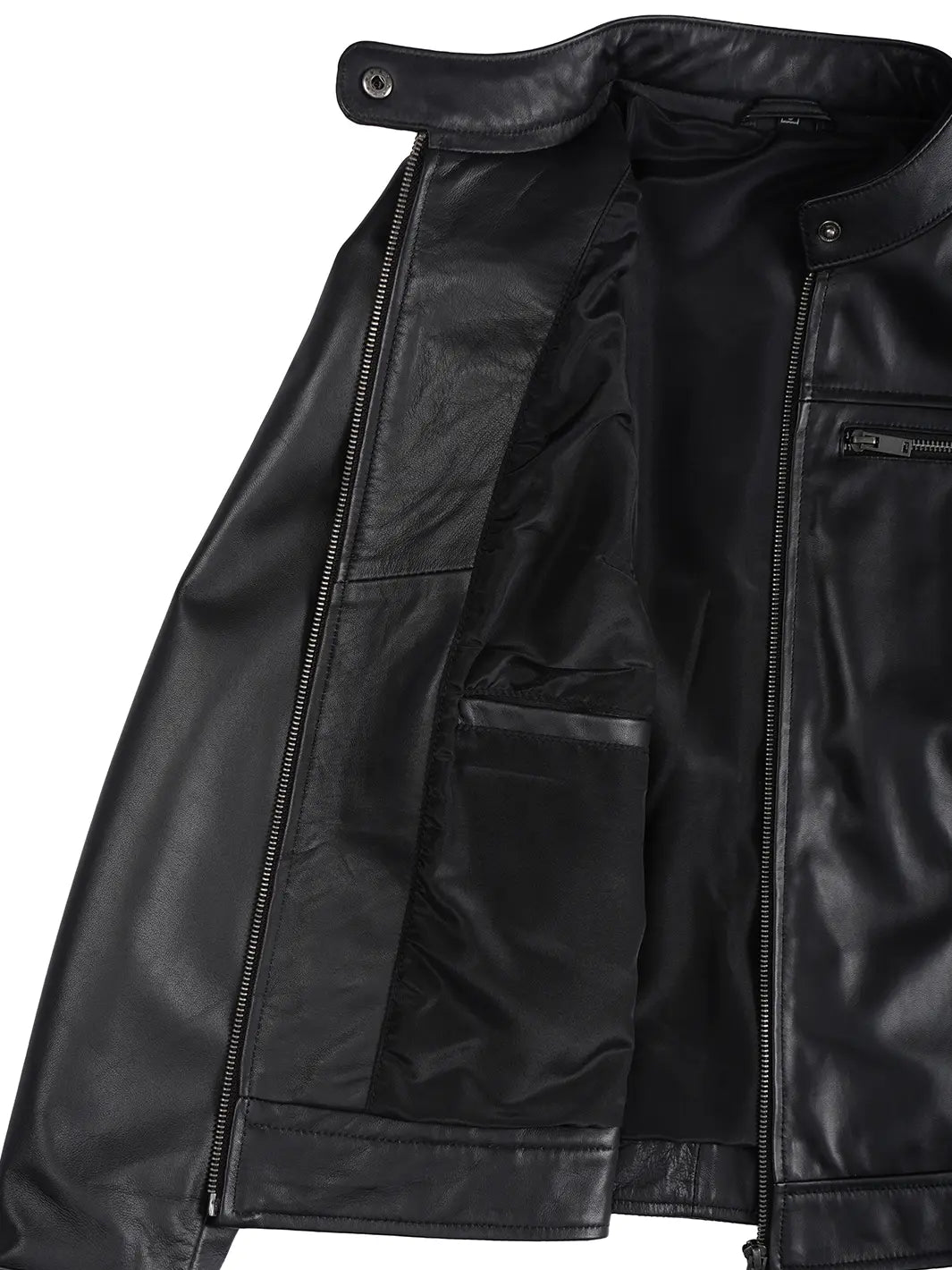 Bickford Mens Black Leather Jacket Features