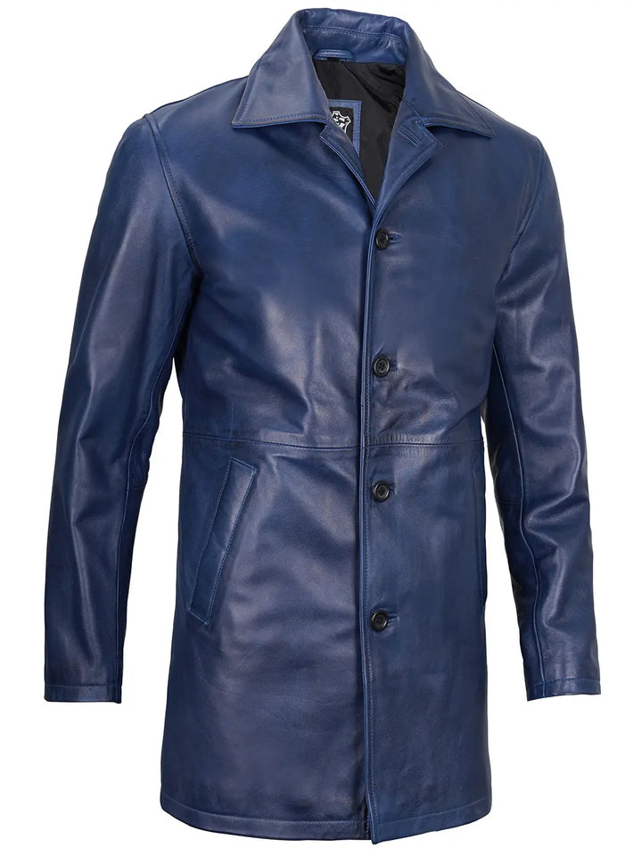 Blue wax car coat