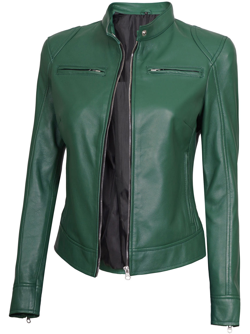 Green Cafe Racer Jacket