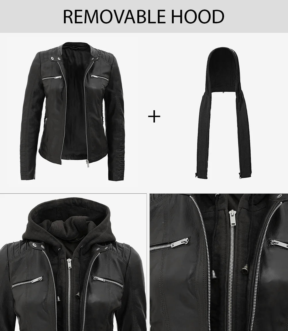 Helen Womens Removable Hooded Jacket Features