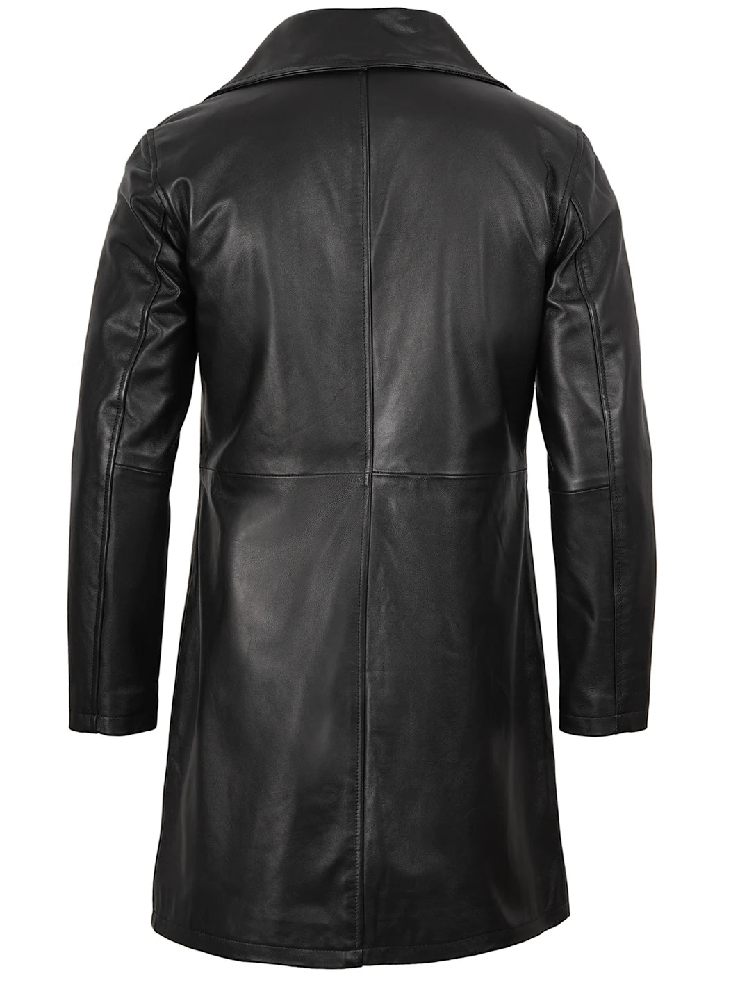 Jackson Black Real Leather Car Coat Mens 