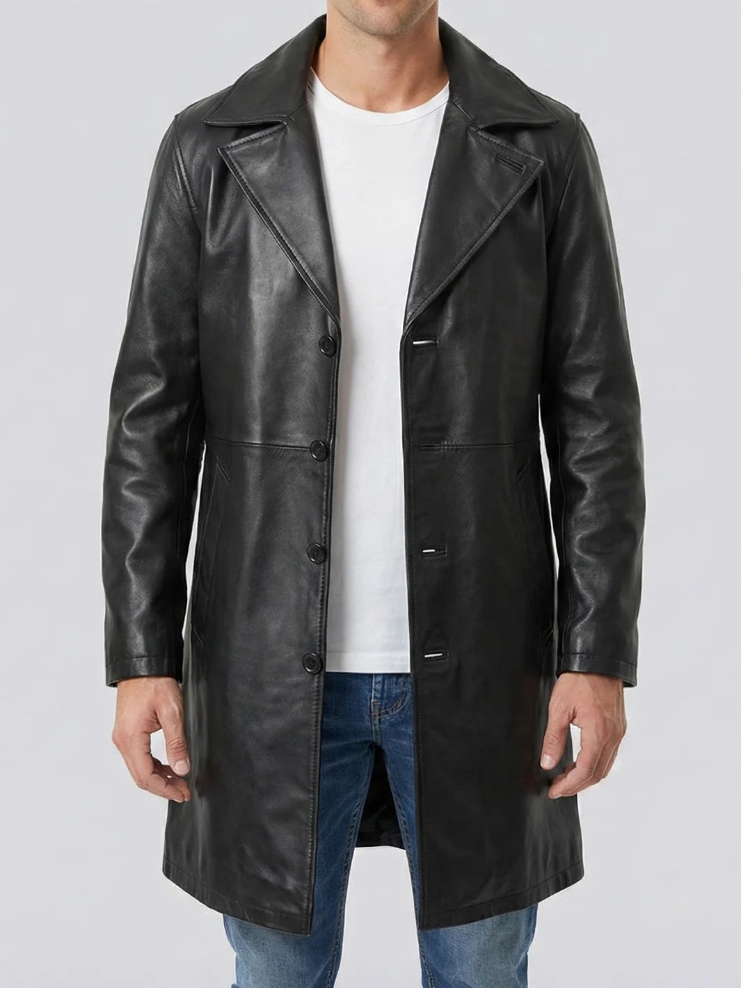 Jackson Men's Black 3/4 Leather Car Coat – Decrum