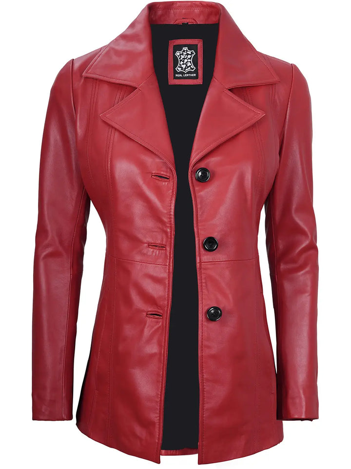 Leather blazer women