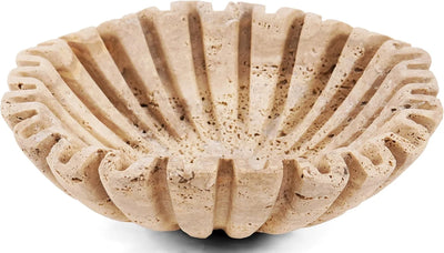 Travertine Marble Decorative Fruit Bowl 10 Inch