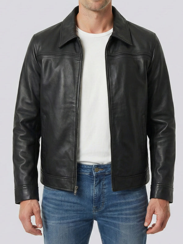 Mark Men's Black Harrington Style Jacket