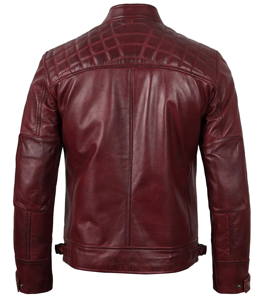 Motorcycle offers Burgundy leather jacket