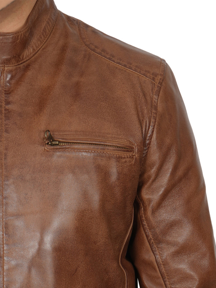 Mens Moto Leather Jacket