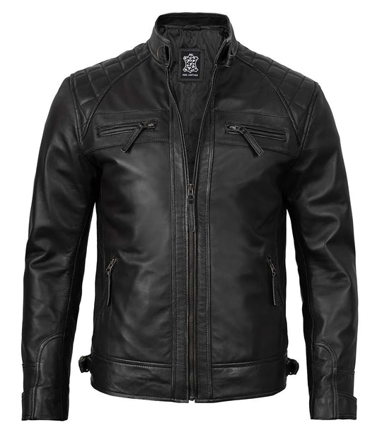 Men's Cafe Racer Leather Jacket