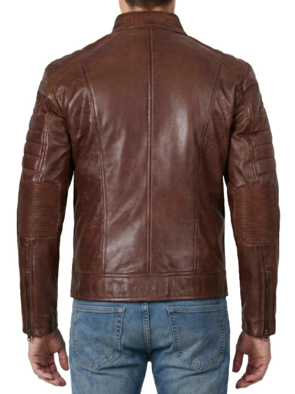 Mens-Cognac-Brown-Cafe-Racer-