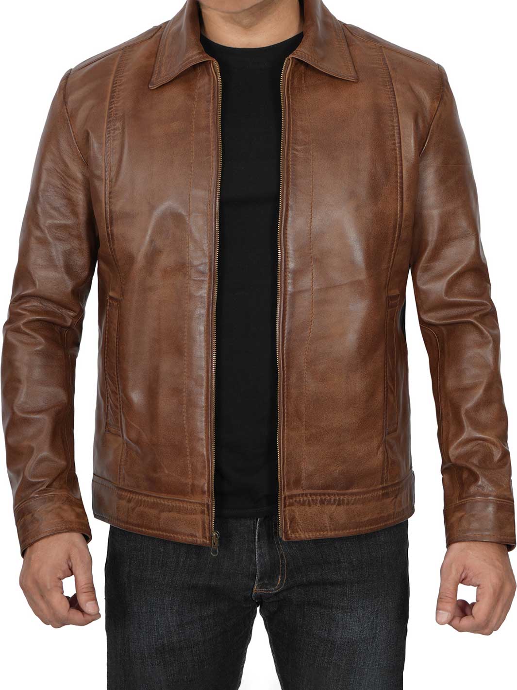 Mens Brown Leather Jacket