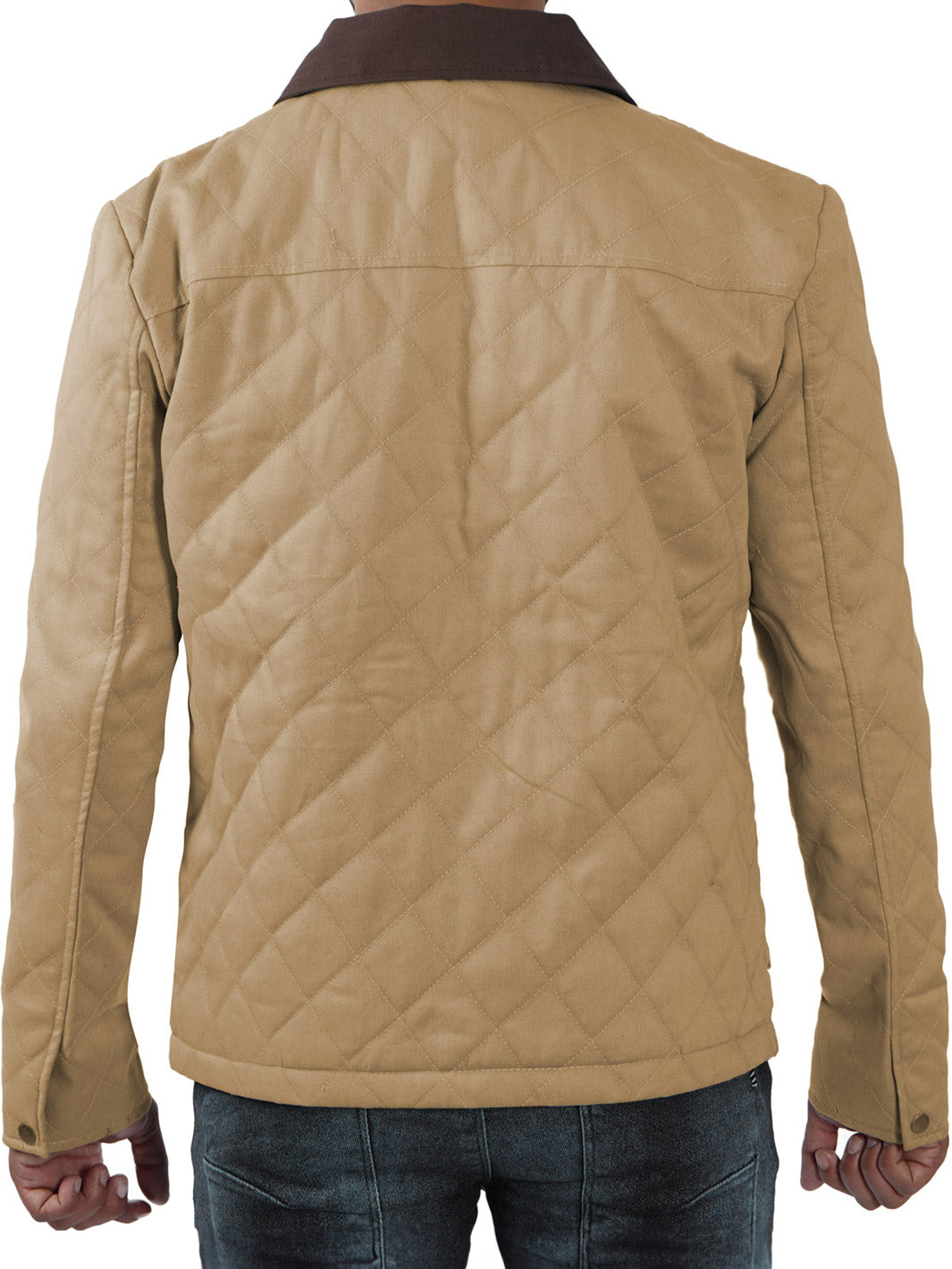 Blair Quilted Mens Lightweight Beige Cotton Jacket Decrum