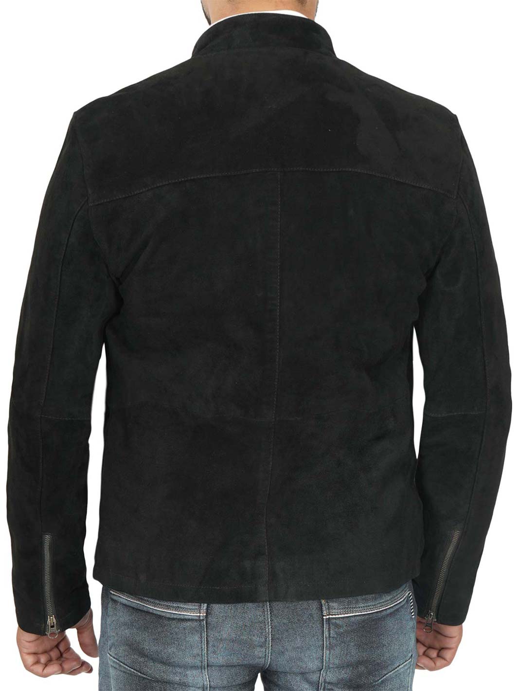 Men's Black Casual Suede Jacket | Effortlessly Stylish – Decrum