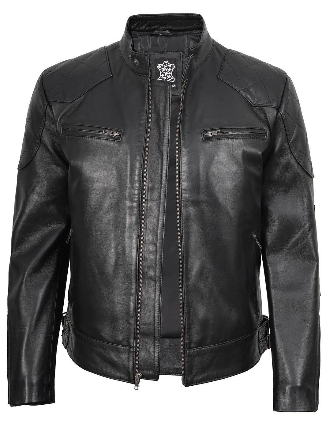 Mens Black Real Lambskin Leather Jacket