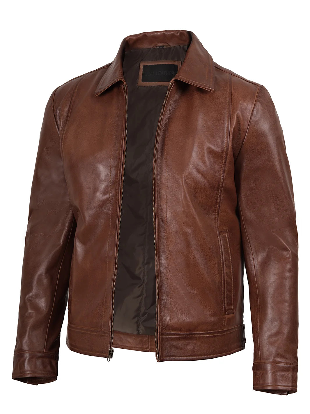 Vintage brown leather jacket