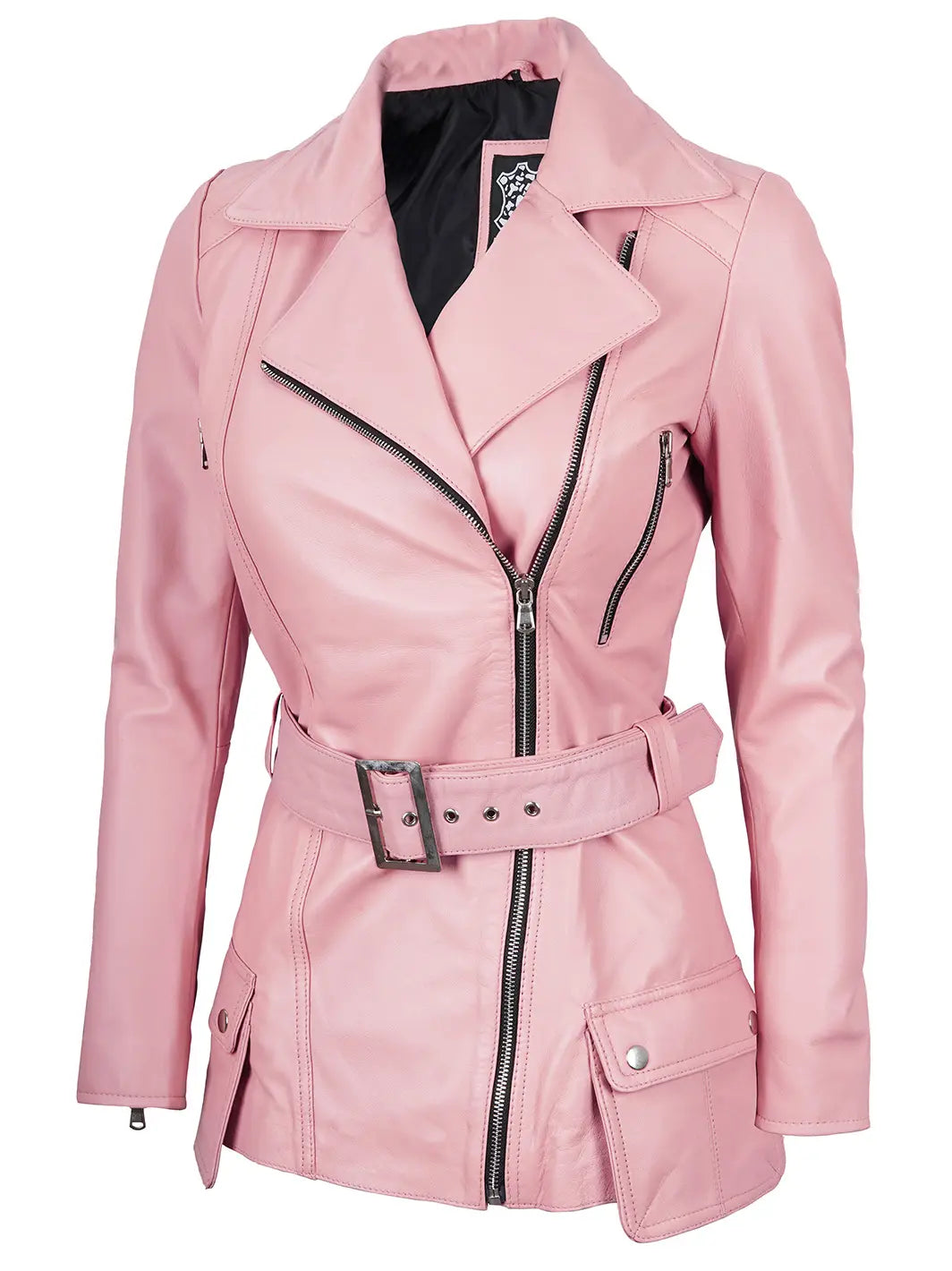 Pink leather jacket