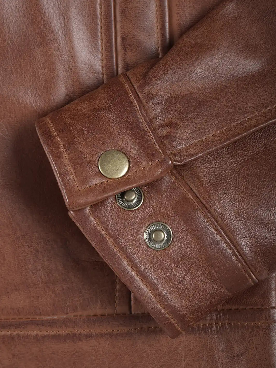 Reeves Brown Real Leather Jacket for Mens 