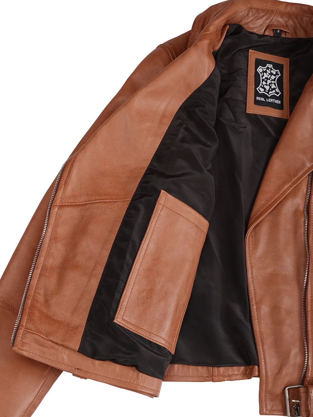 Tan Biker Leather Jacket Features 