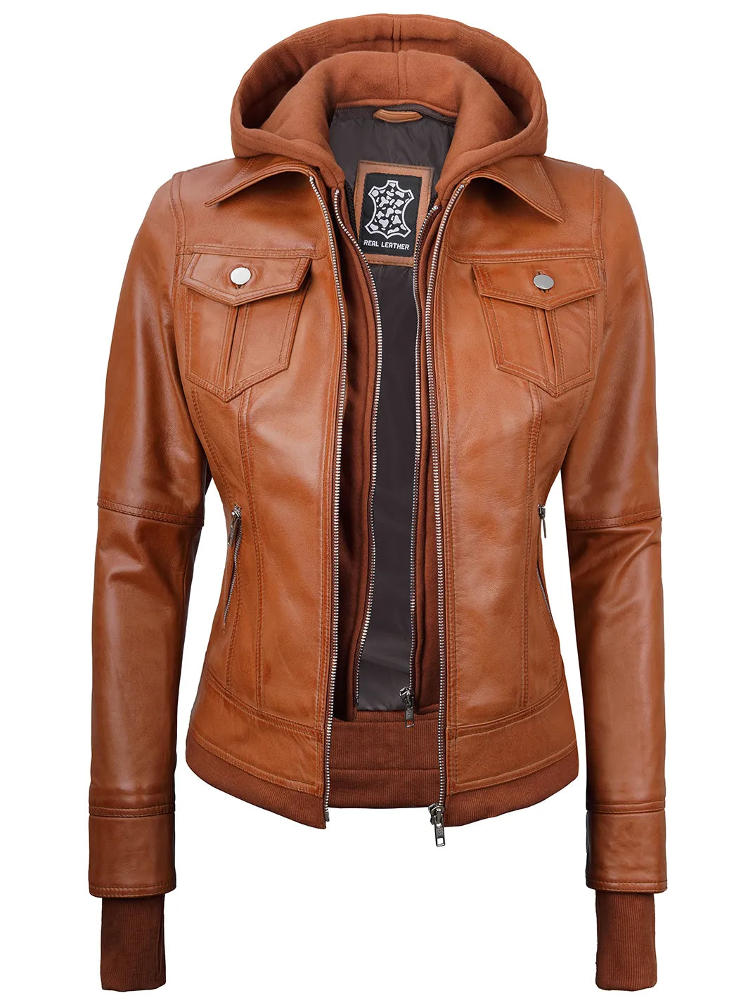 Tralee leather jacket for women