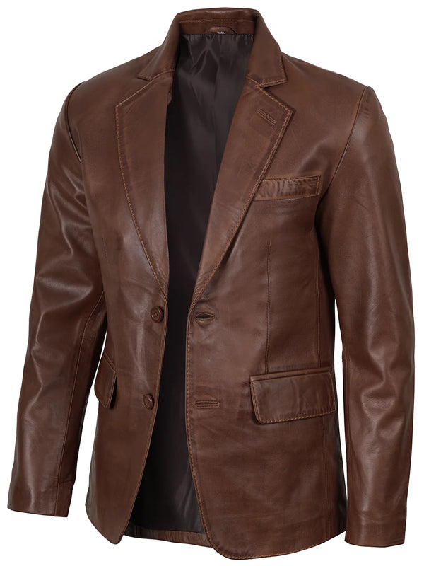 Men's Leather Blazers | Real Lambskin Tailored Fits | Decrum
