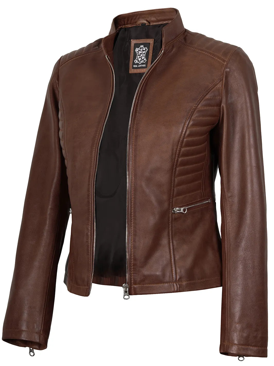 Womens leather biker jackets