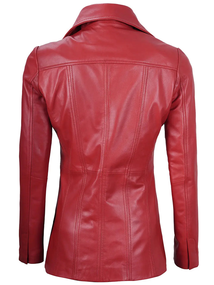 Women leather blazer