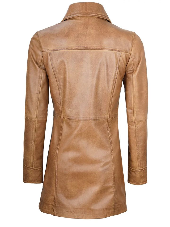 Women leather coat