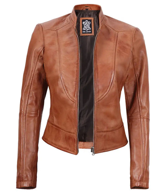 womens cafe racer leather jacket