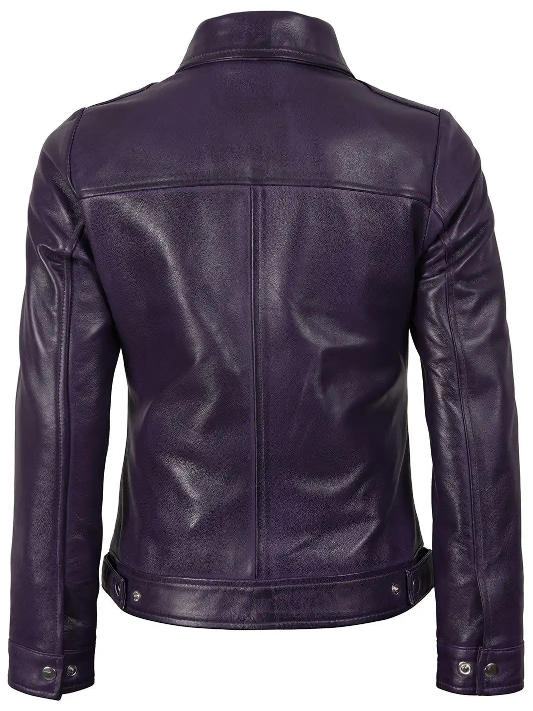 Womens Harrington Purple Leather Jacket