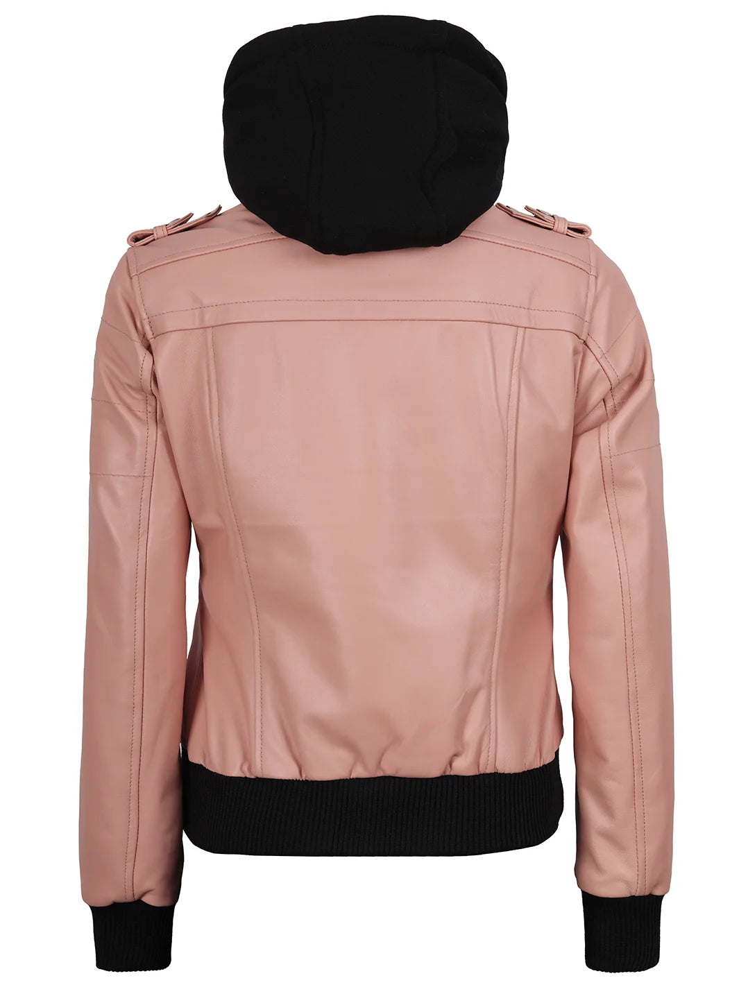 Womens Pink Bomber Jacket with Hood