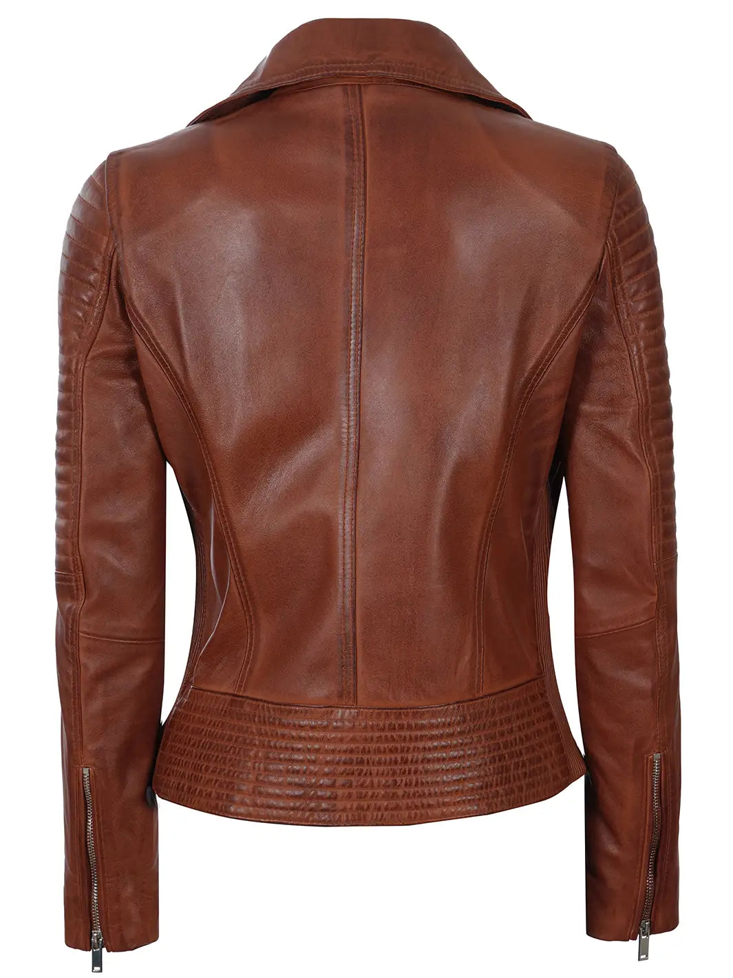 Womens biker leather jacket