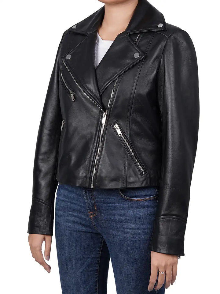 Moto leather jacket