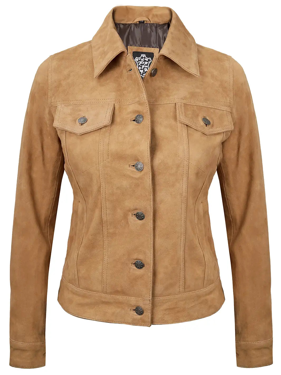 Light tan leather jacket womens best sale