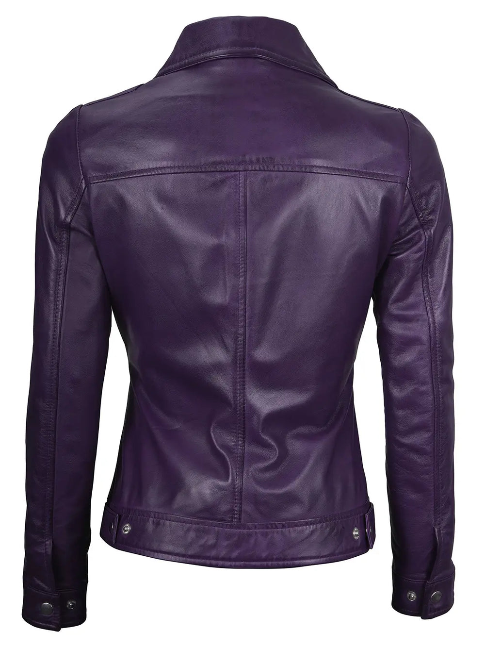 Womens purple leather jacket