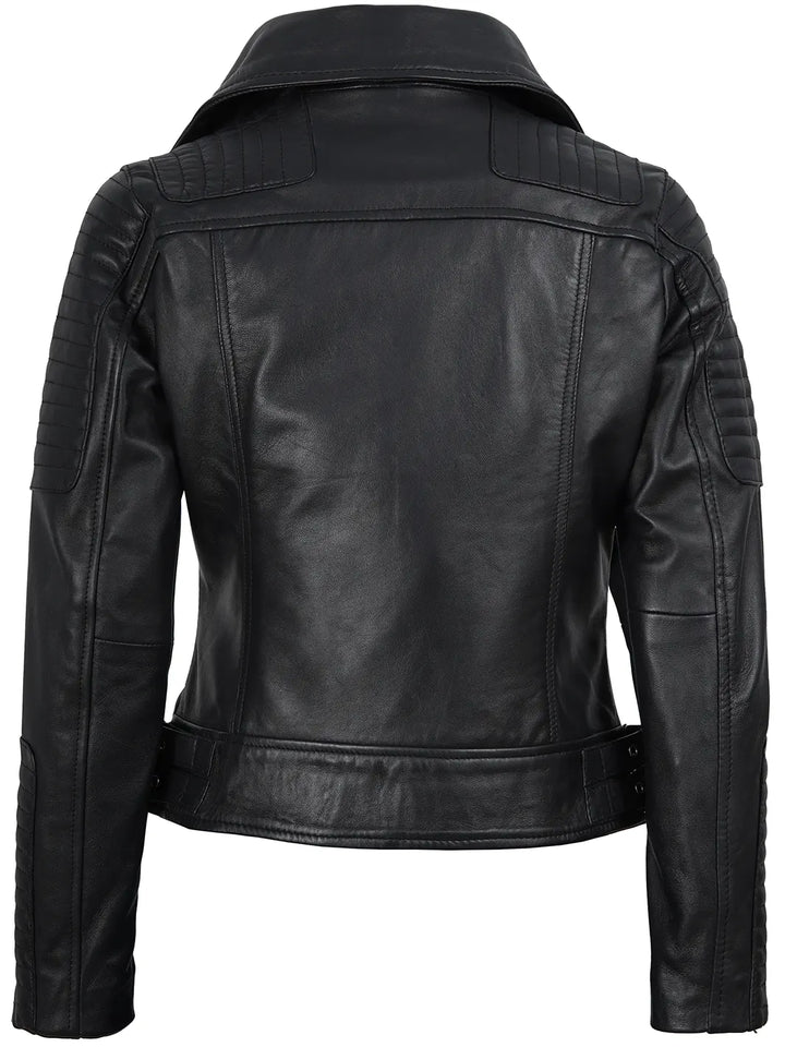 biker jacket womens black 