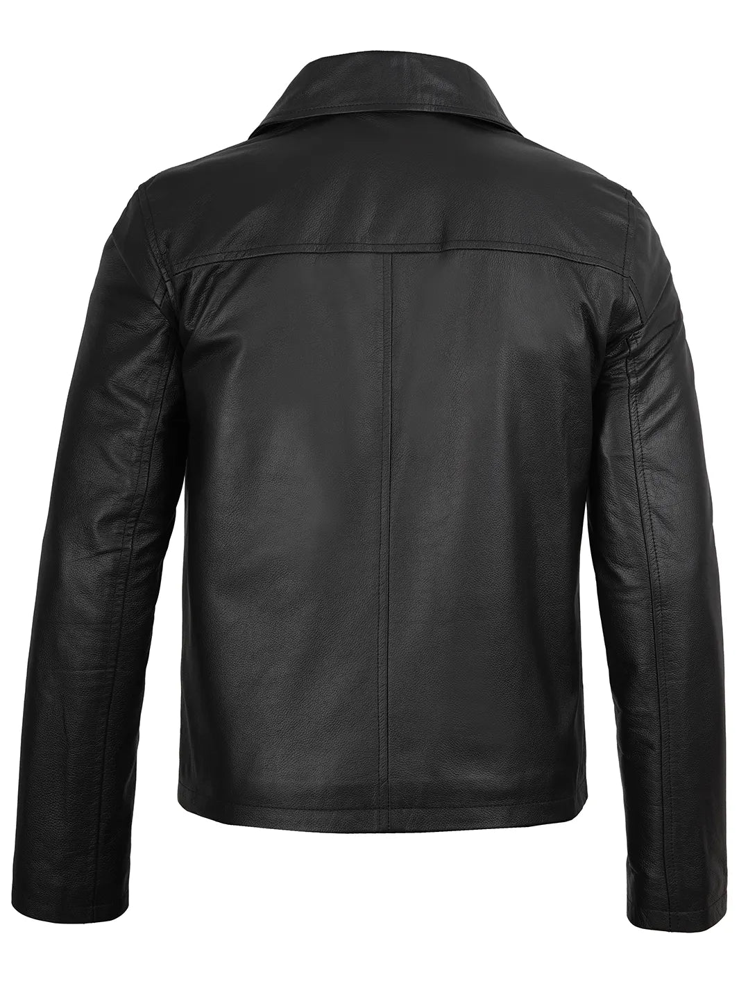mens cowhide leather jacket black 