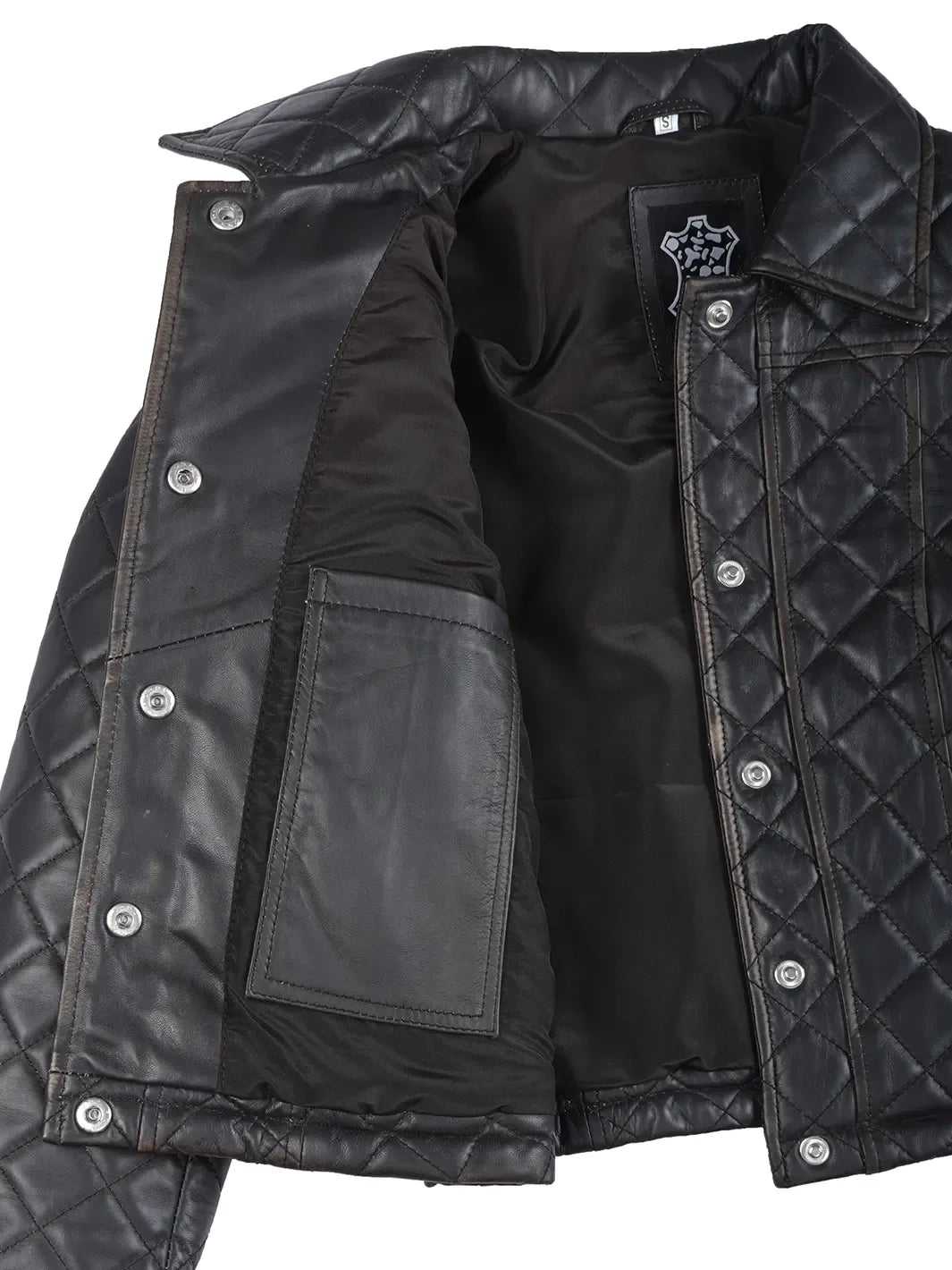 womens cropped jacket features