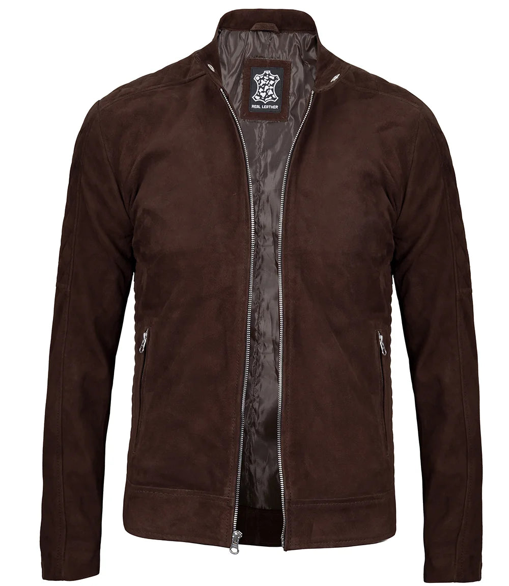 brown suede jacket