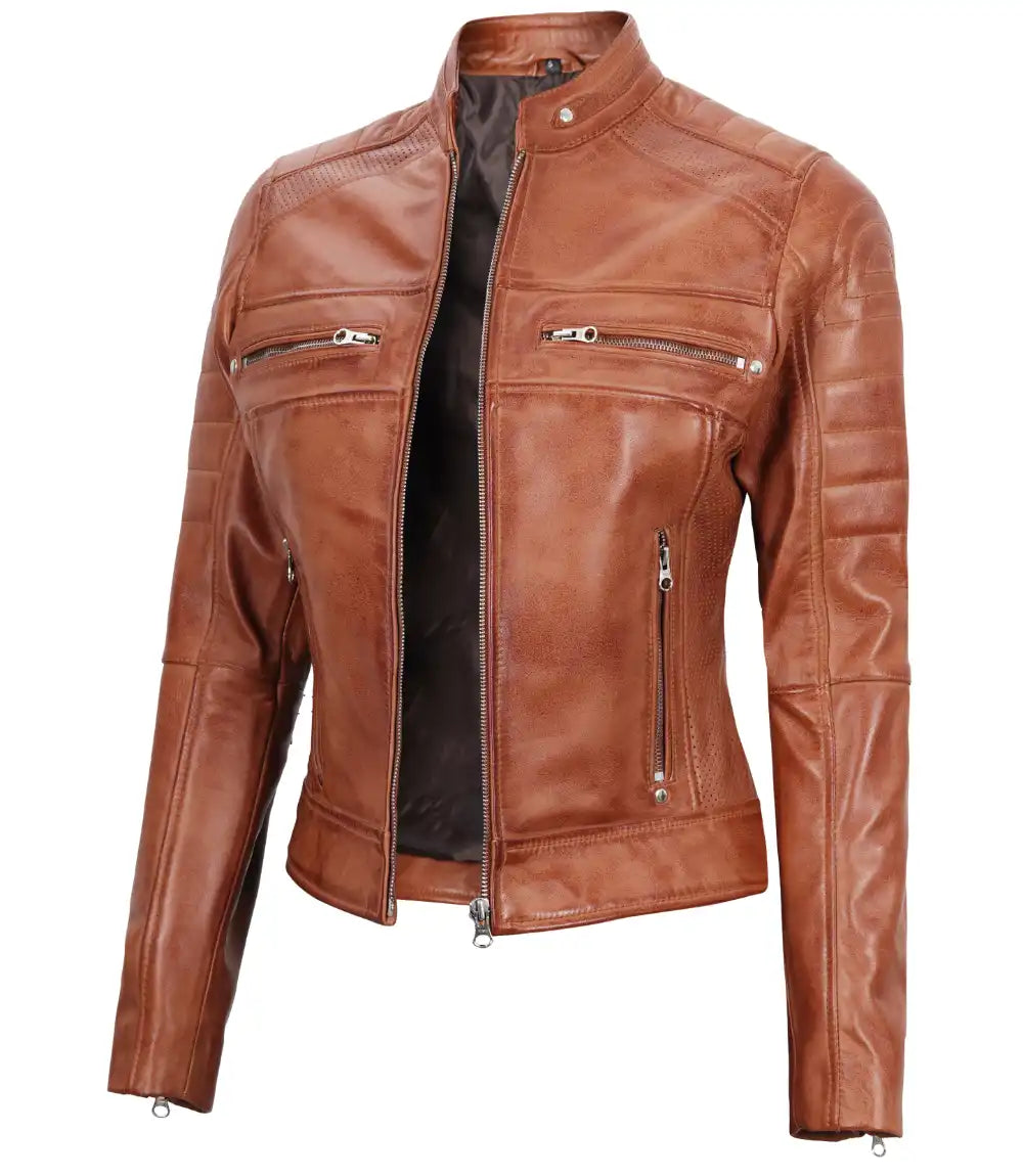 cafe racer tan jacket