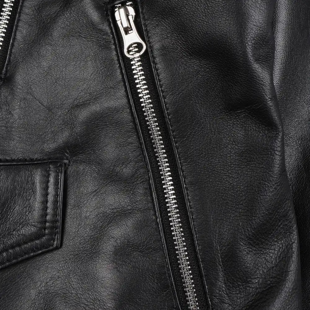 ASYMMETRICAL ZIP, SLIM BIKER CUT